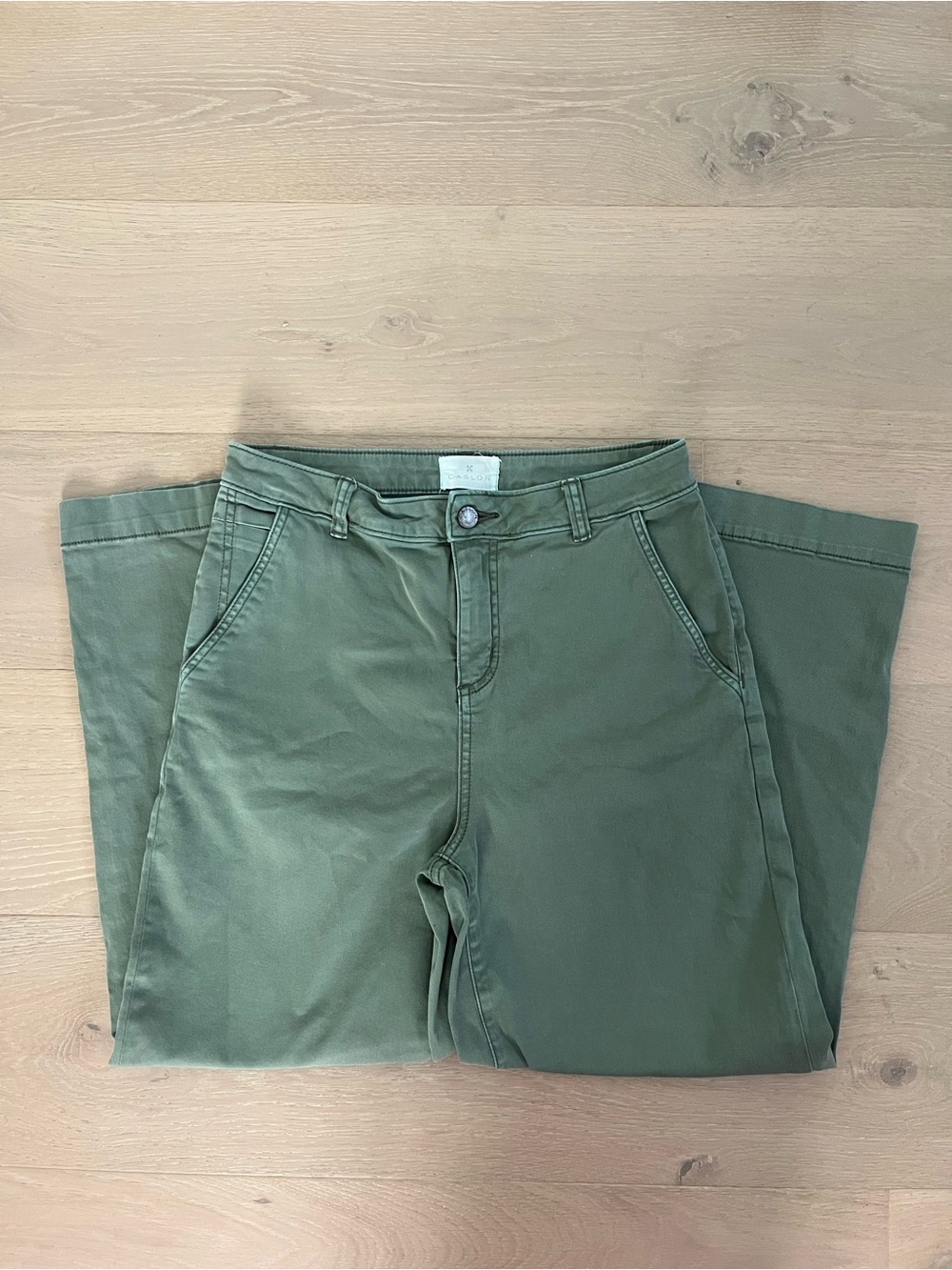 Caslon army green wide leg pants